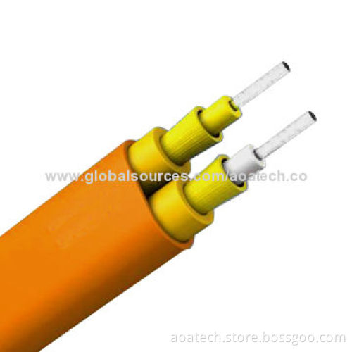 Indoor fiber-optic cable, two single fibers in flat twin armoredNew